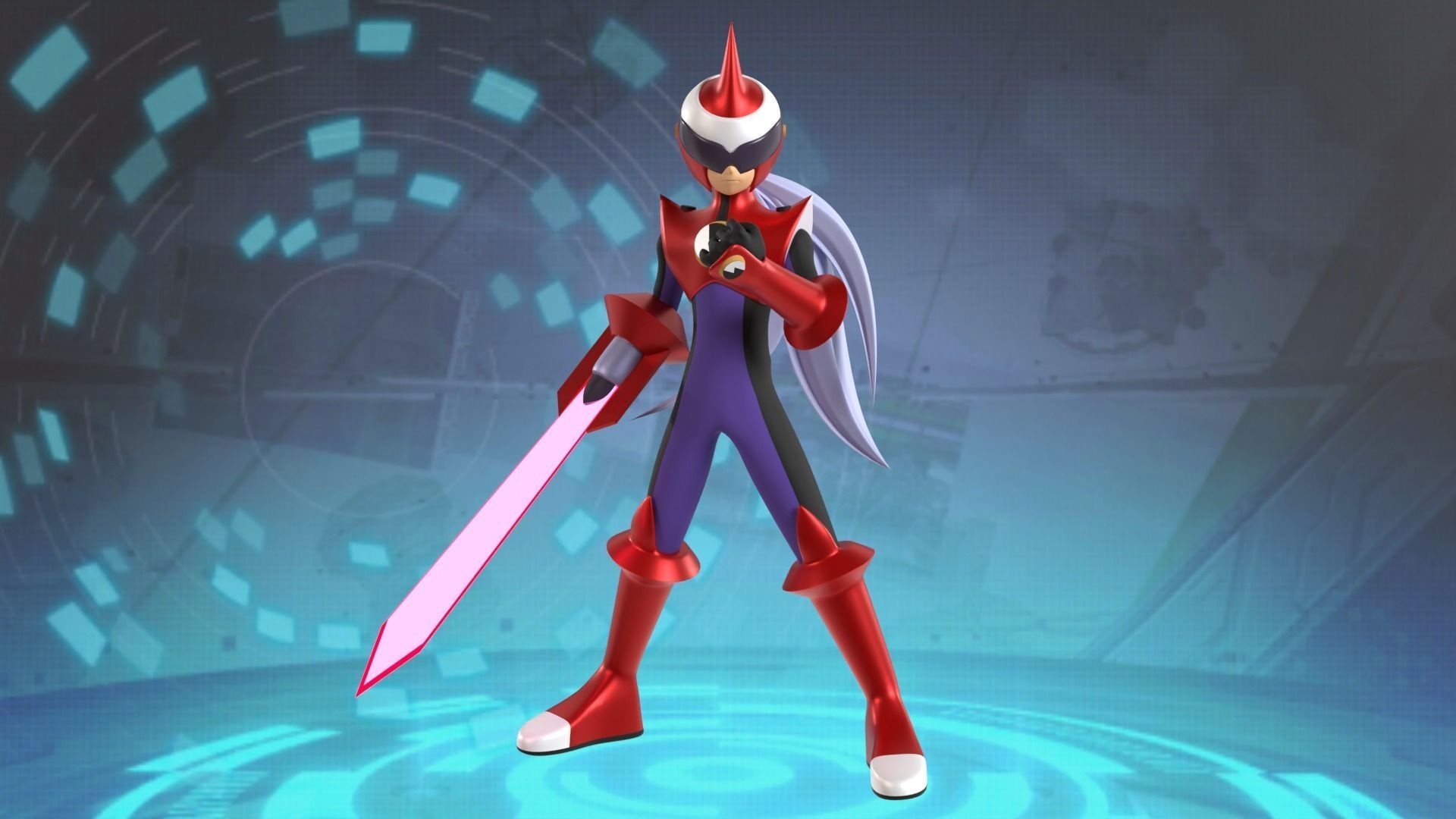 Protoman EXE - Megaman Battle Network 3D model_1