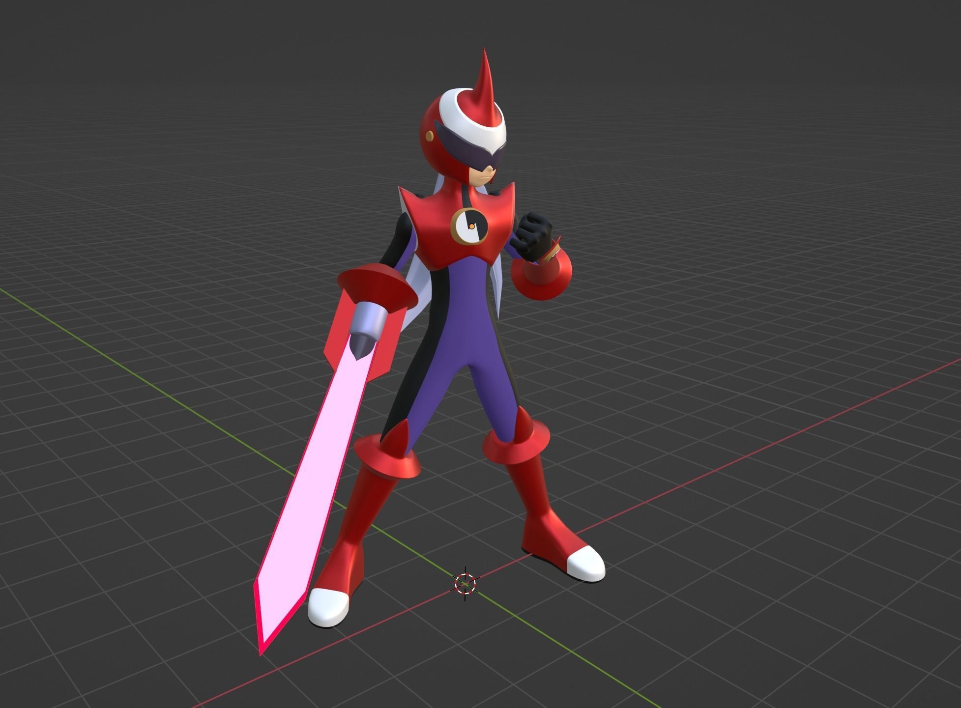 Protoman EXE - Megaman Battle Network 3D model_8