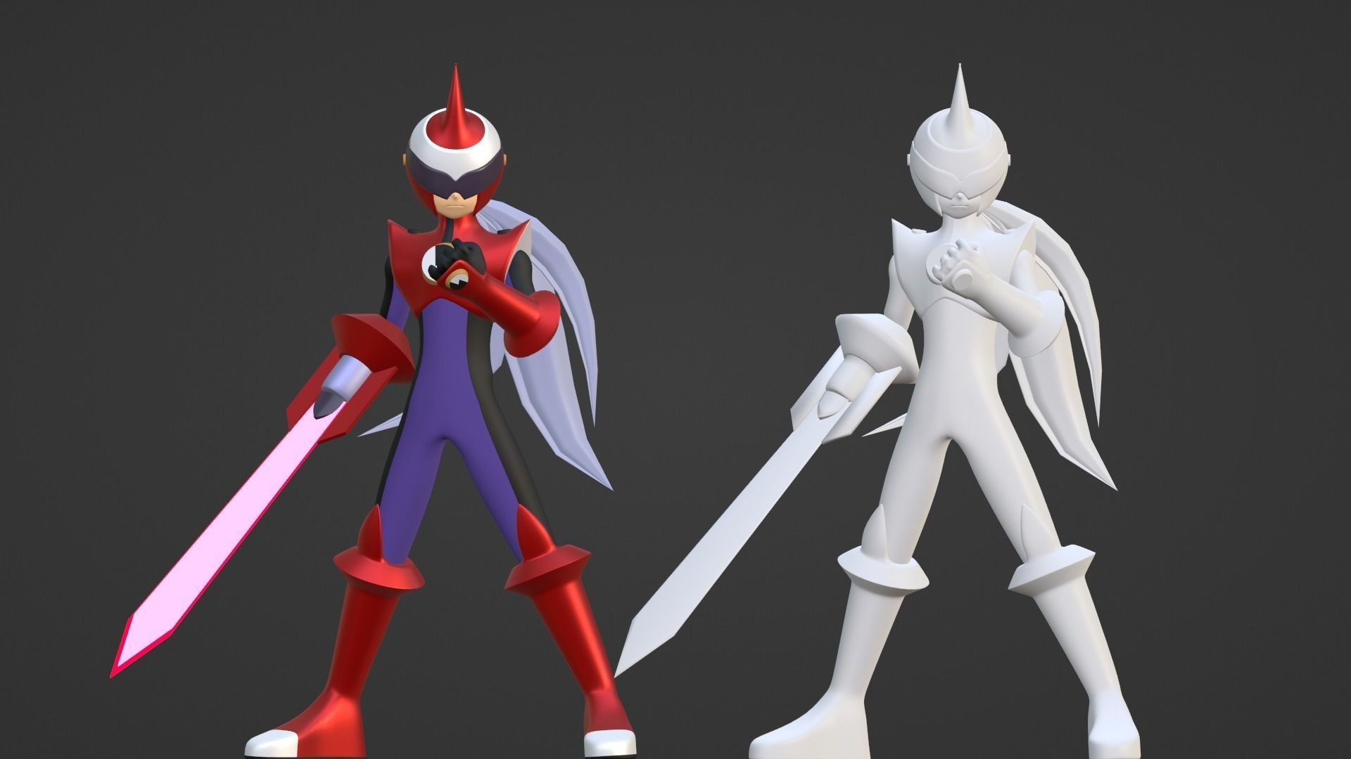 Protoman EXE - Megaman Battle Network 3D model_16