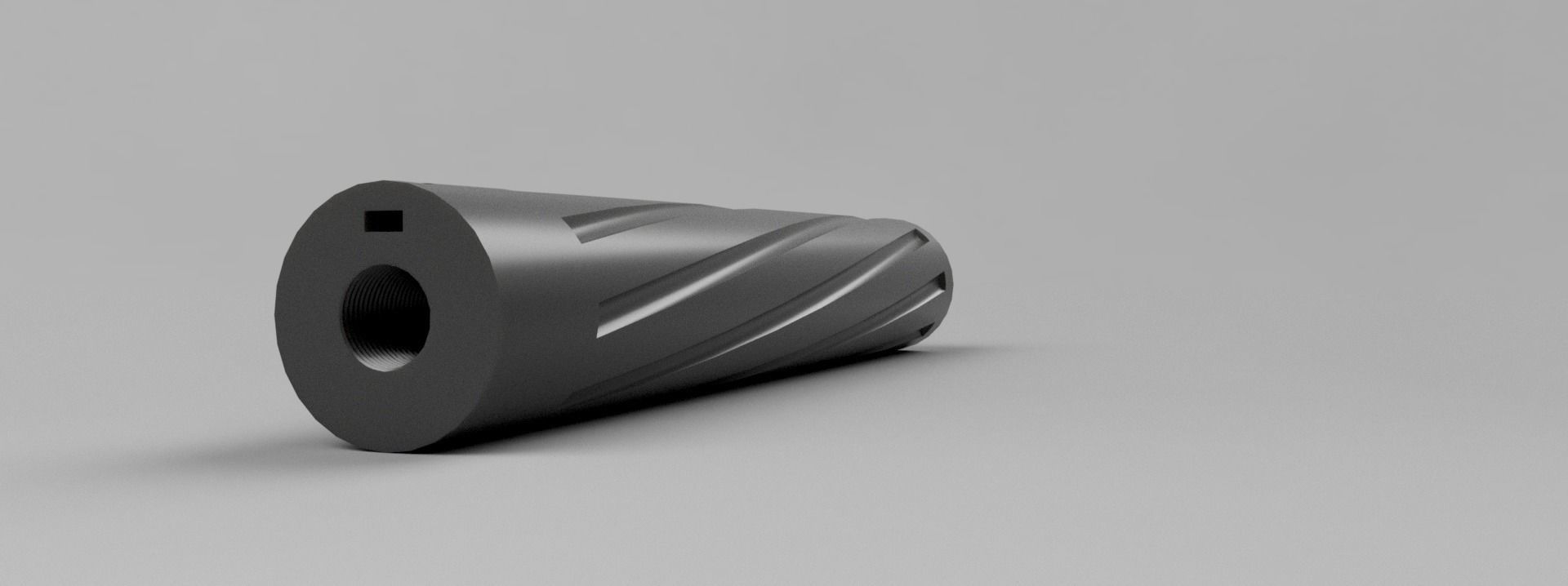 SUPPRESSOR 14CCW WITH LOCKING MECHANISM - AIRSOFT 3D print model_2