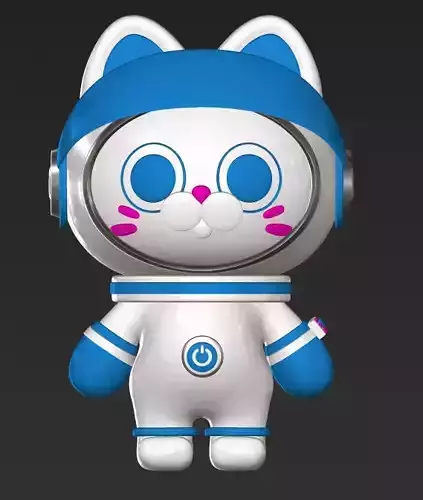 Cat cosmonaut 3D print model