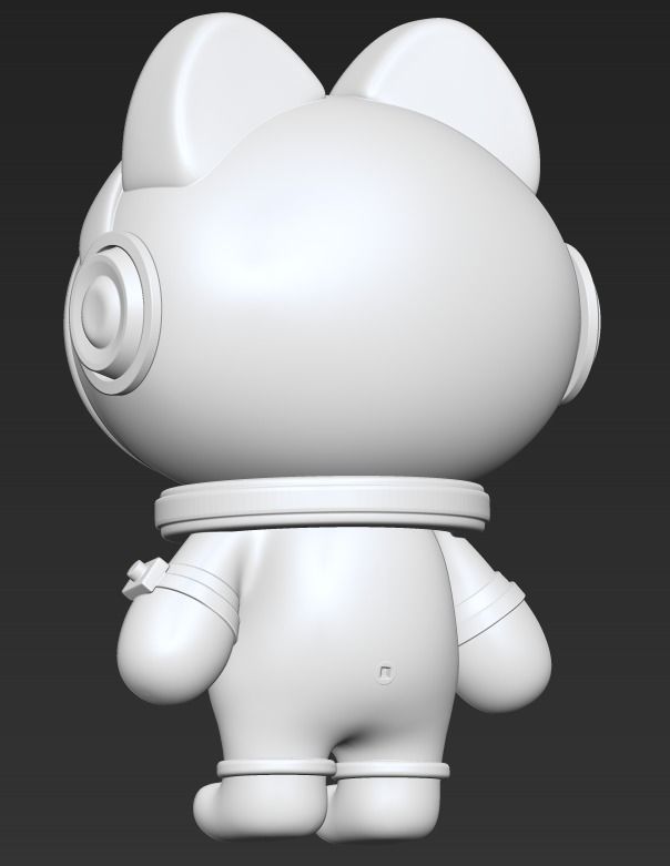 Cat cosmonaut 3D print model_8