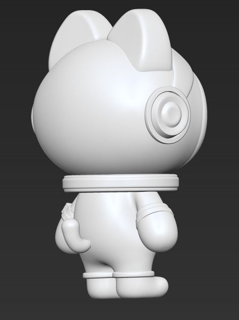 Cat cosmonaut 3D print model_7