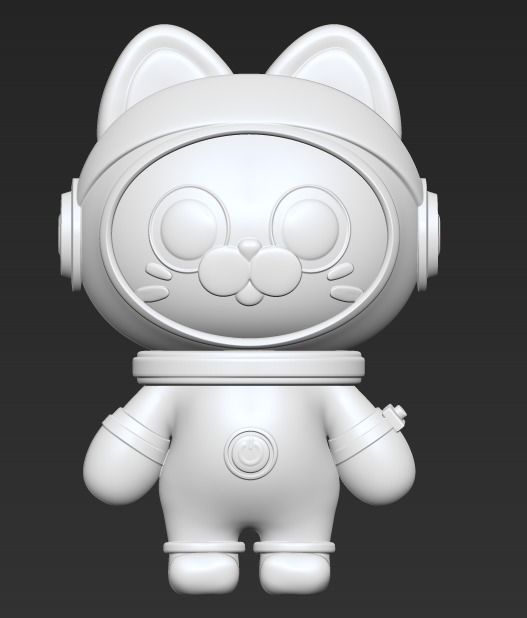 Cat cosmonaut 3D print model_5