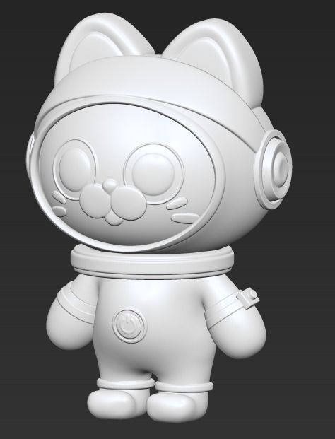 Cat cosmonaut 3D print model_6