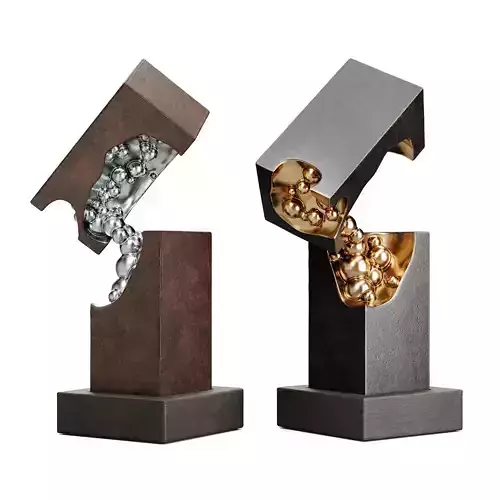 Cubes and Bubbles art figure