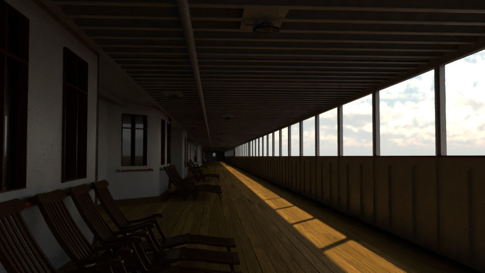 RMS TITANIC SHIP BLENDER AND MAYA 3D MODEL 3D model_6