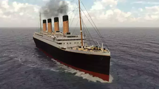RMS TITANIC SHIP BLENDER AND MAYA 3D MODEL 3D model