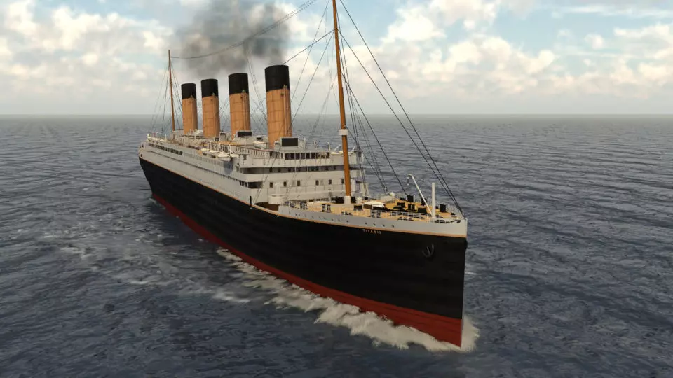 RMS TITANIC SHIP BLENDER AND MAYA 3D MODEL 3D model_0