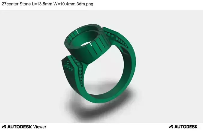 Men Ring with Oval Stone