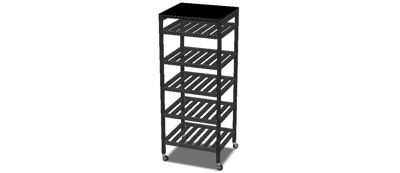 Aluminum Mobile Utility Rack 3D model rigged | CGTrader