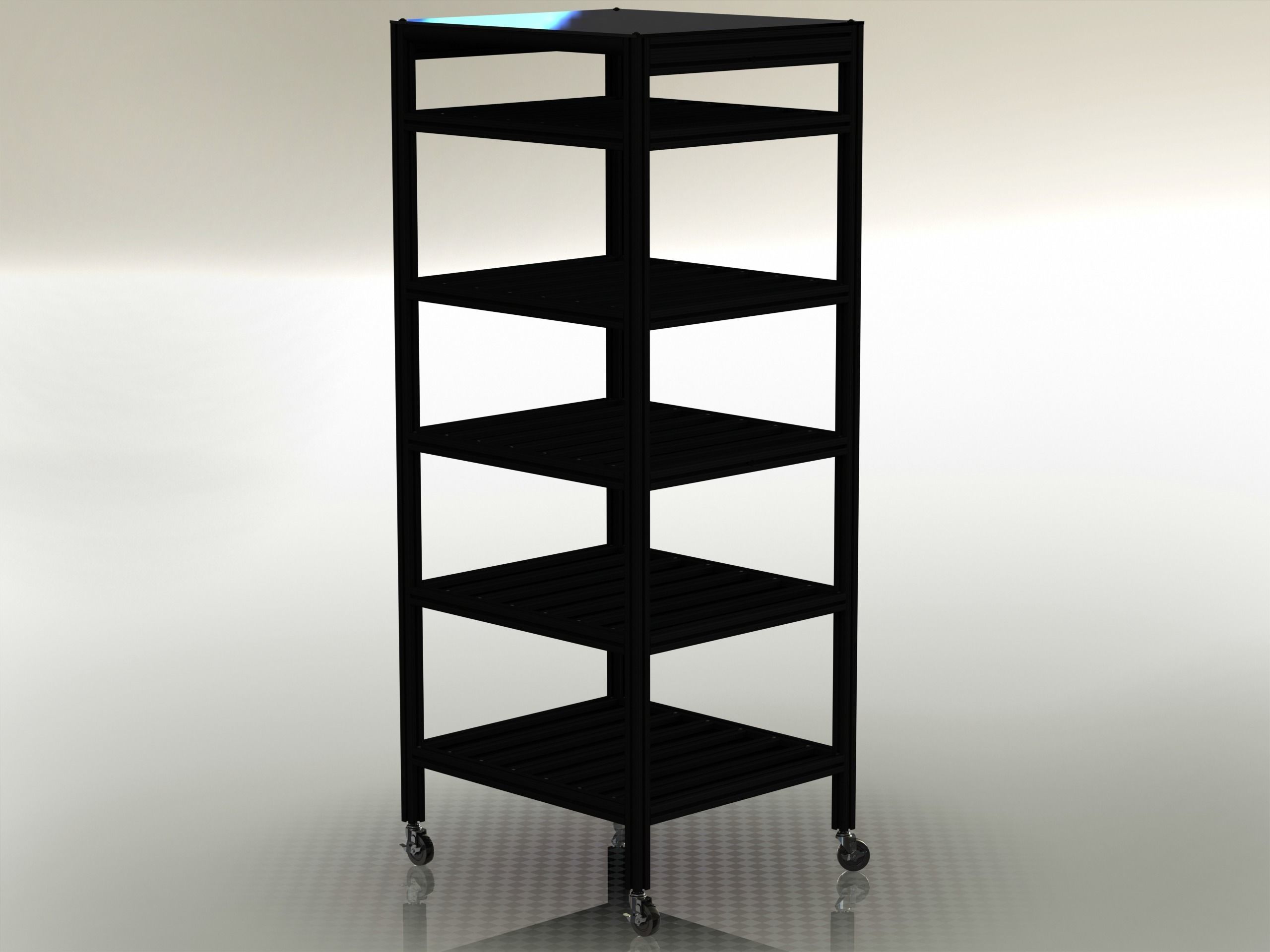 Aluminum Mobile Utility Rack 3D model rigged | CGTrader