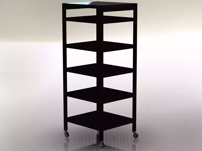 Aluminum Mobile Utility Rack 3D model
