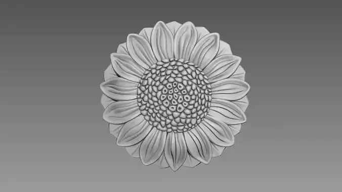 Sunflower Bas-relief