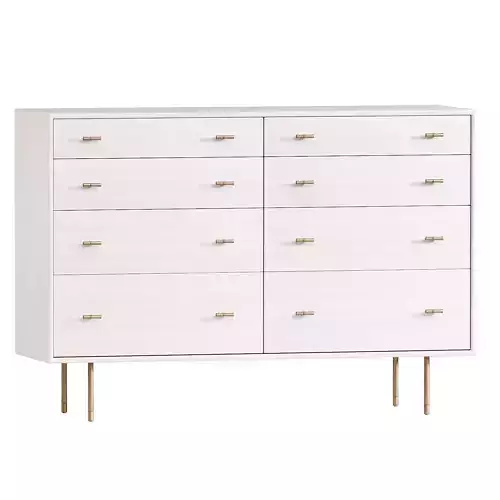 West Elm Modernist Wood Lacquer 6 drawer Dresser