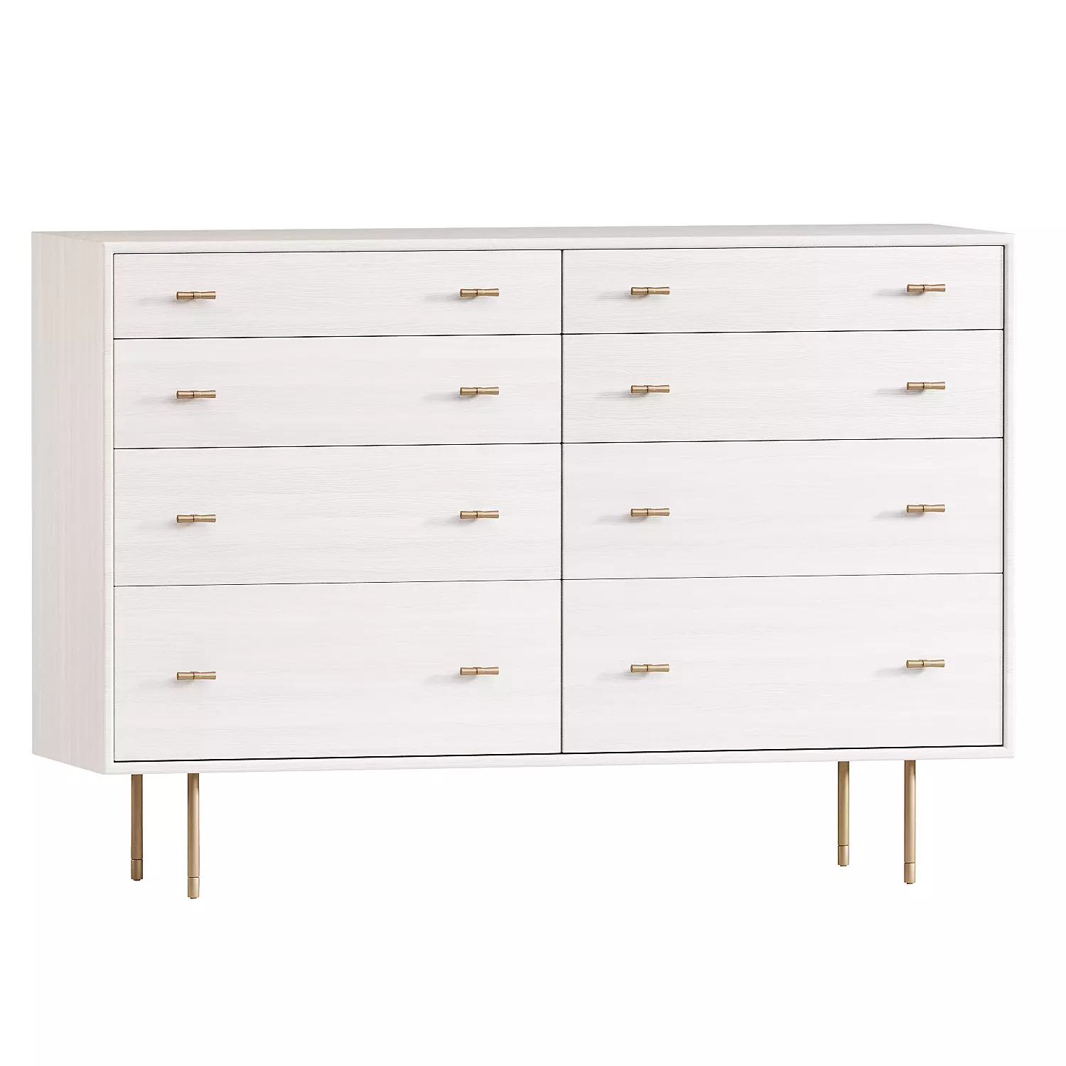 West Elm Modernist Wood Lacquer 6 drawer Dresser 3D model