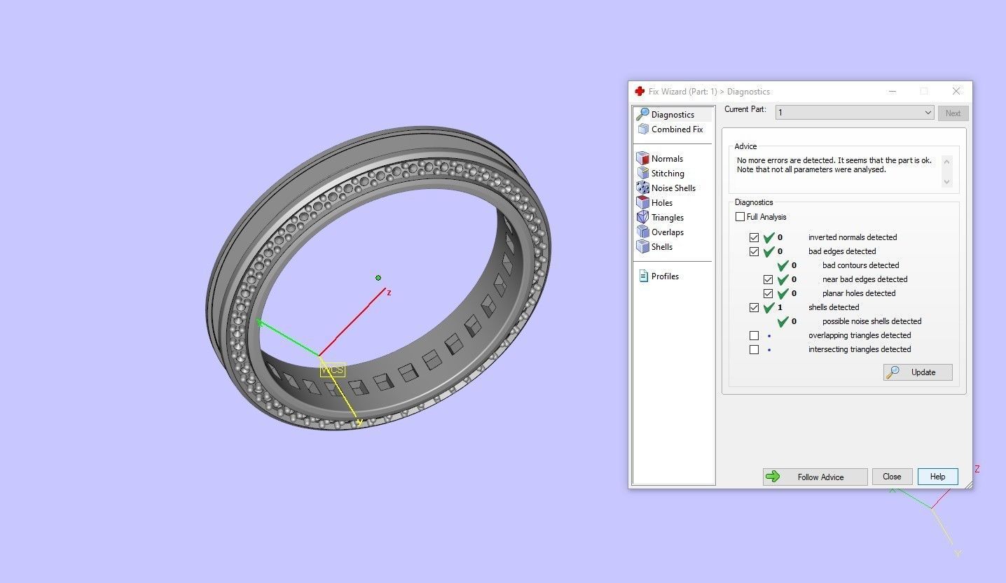 Ring with Princess Diamonds 3D print model_7