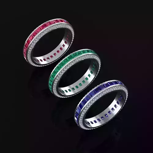 Ring with Princess Diamonds