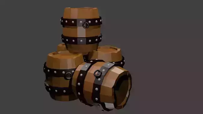 Low Poly Barrel