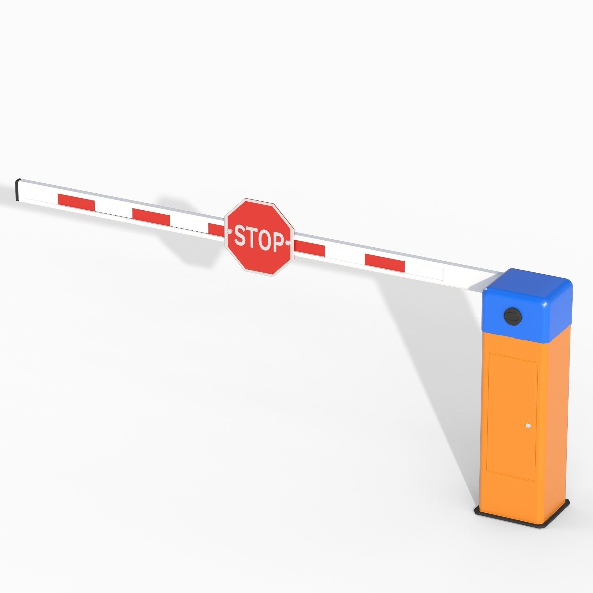 Car Barrier Gate Low-poly 3D model_2