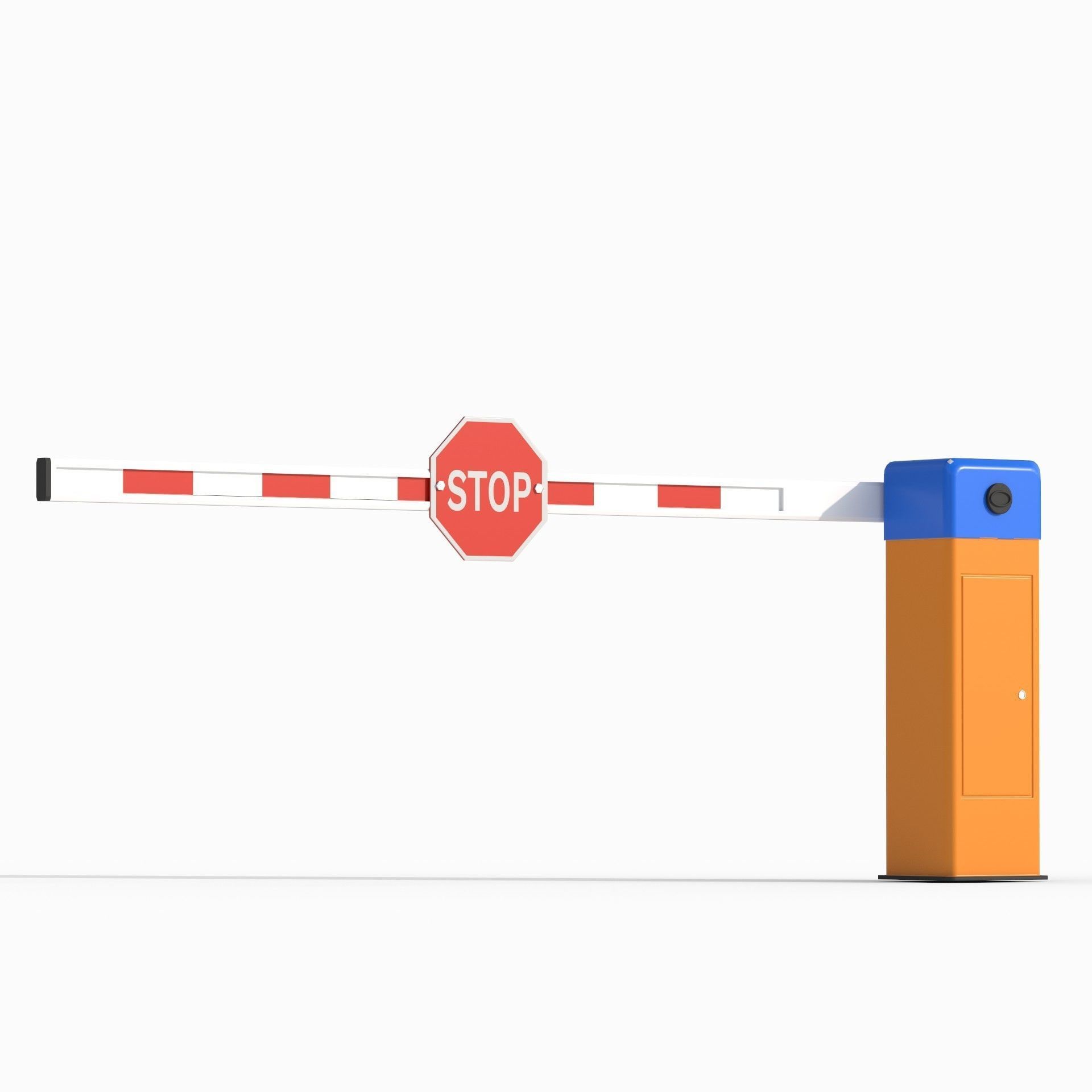 Car Barrier Gate Low-poly 3D model_3