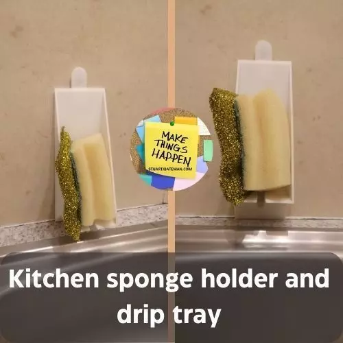 KITCHEN SPONGE HOLDER WITH DRIP FEATURE Free 3D print model