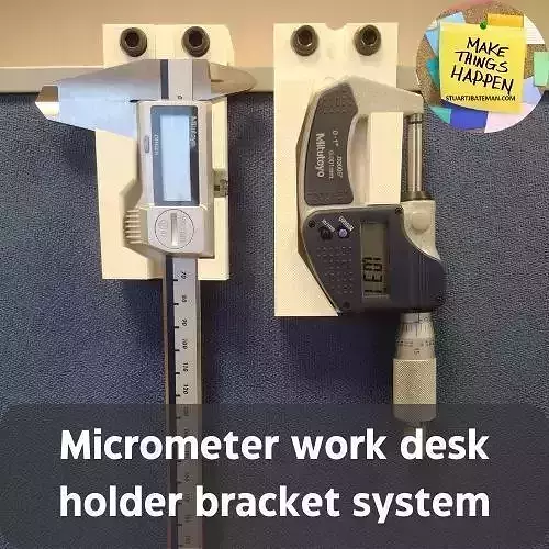 MITUTOYO MICROMETER WORK DESK HOLDER  Free 3D print model