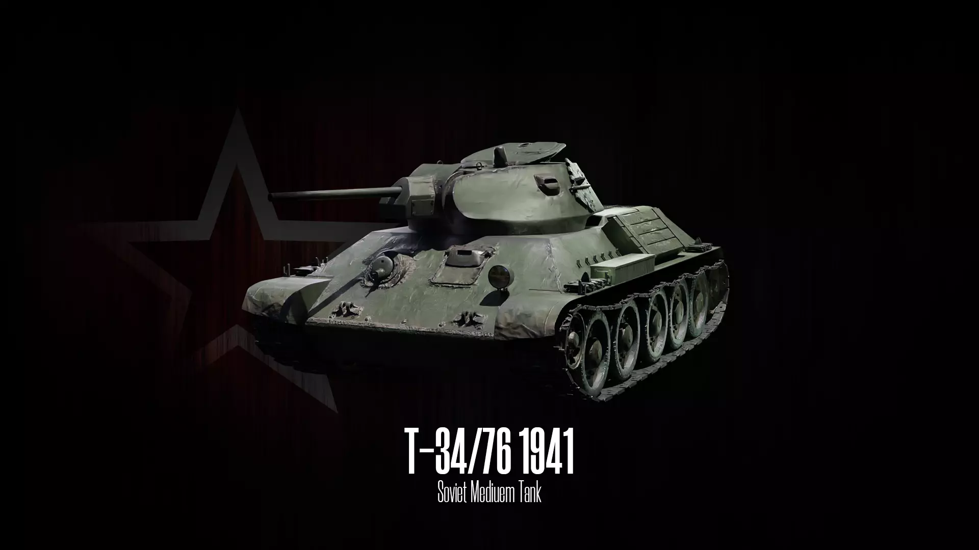 T-34-76 - Soviet Medium Tank - Model 1941 Low-poly 3D model_0