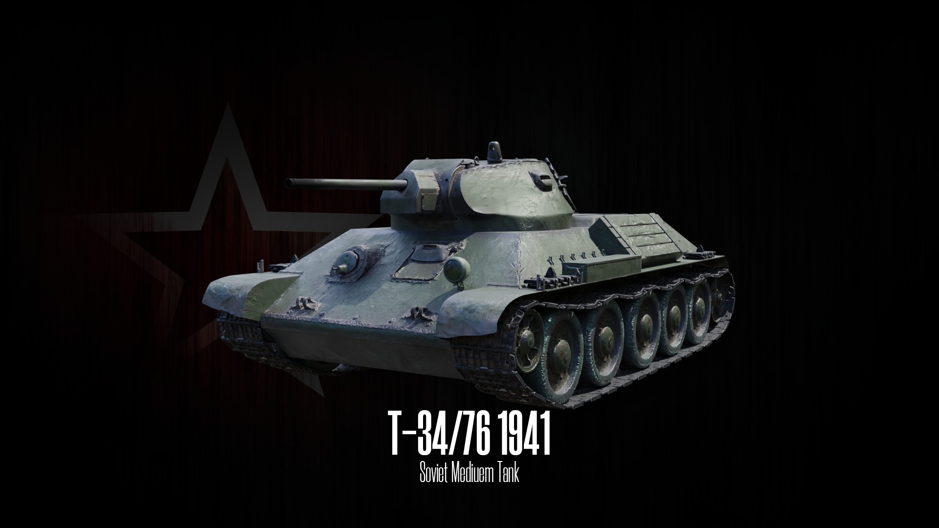 T-34-76 - Soviet Medium Tank - Model 1941 Low-poly 3D model_1