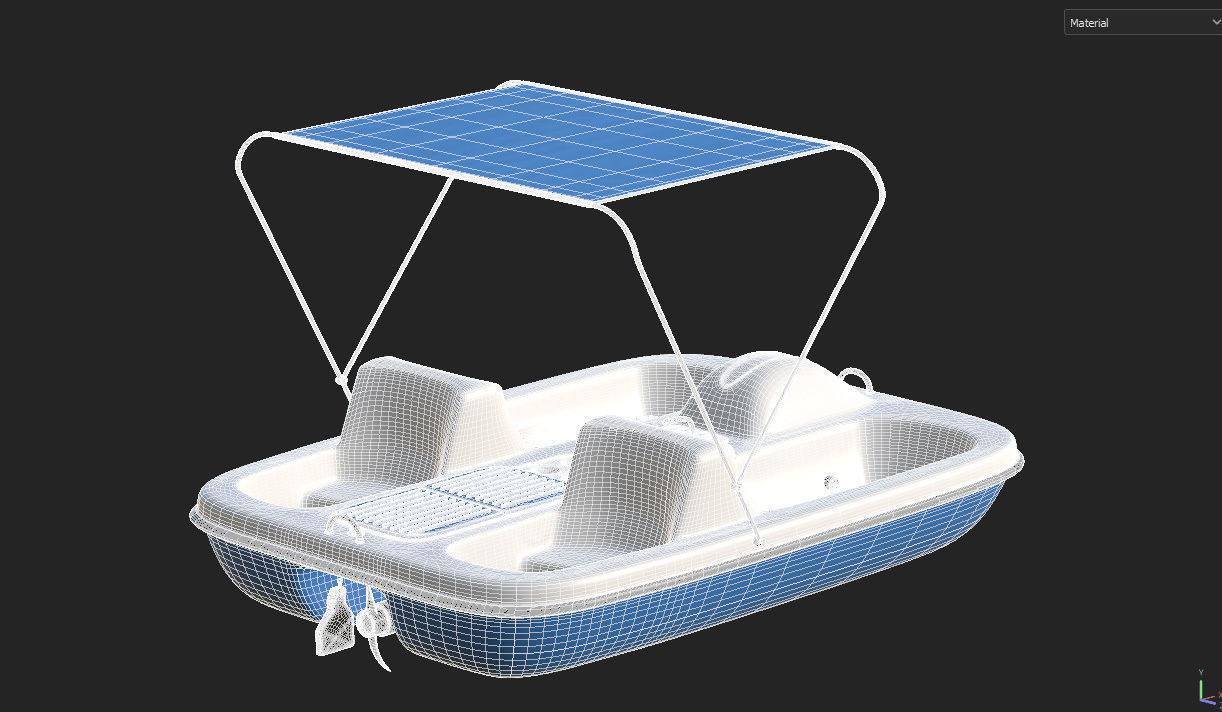 AquaNaut Pedal Boat Low-poly 3D model_17
