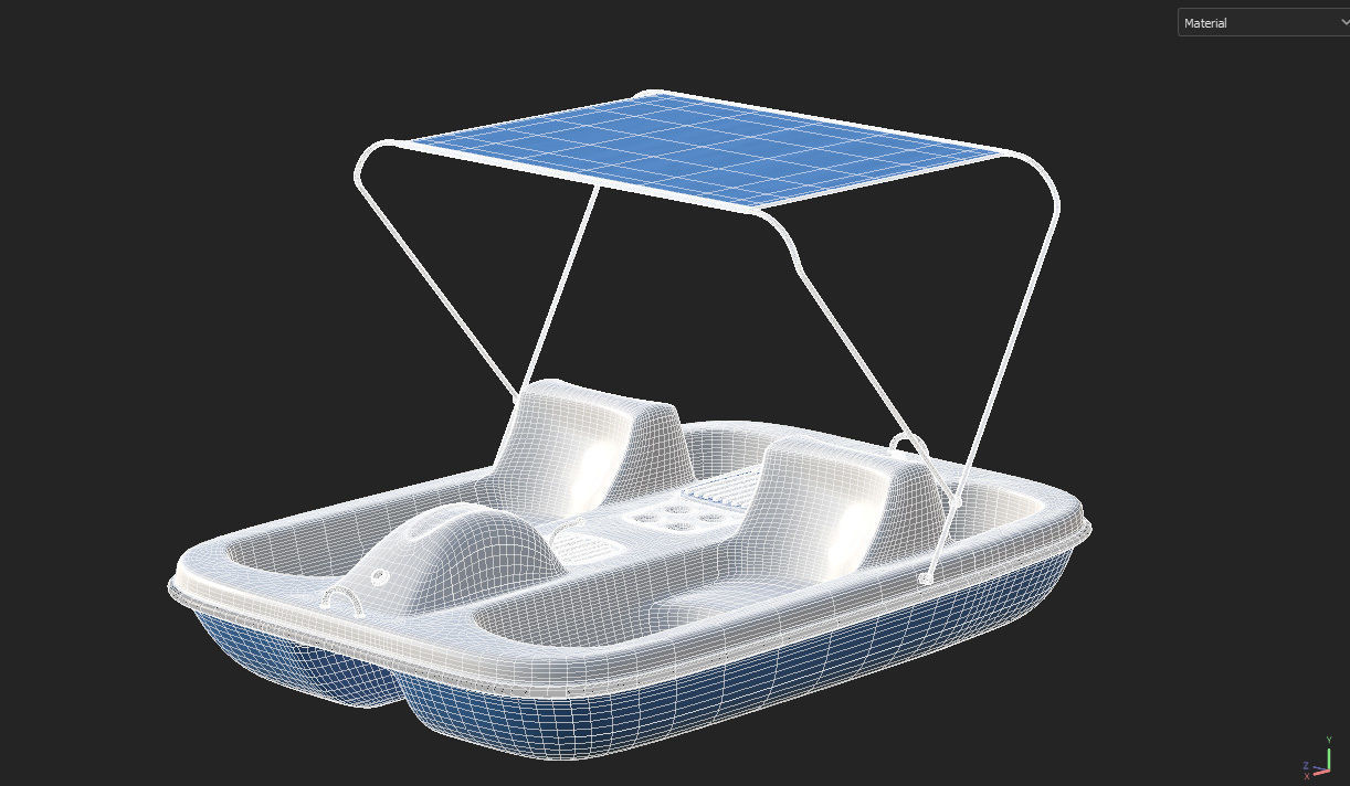 AquaNaut Pedal Boat Low-poly 3D model_15