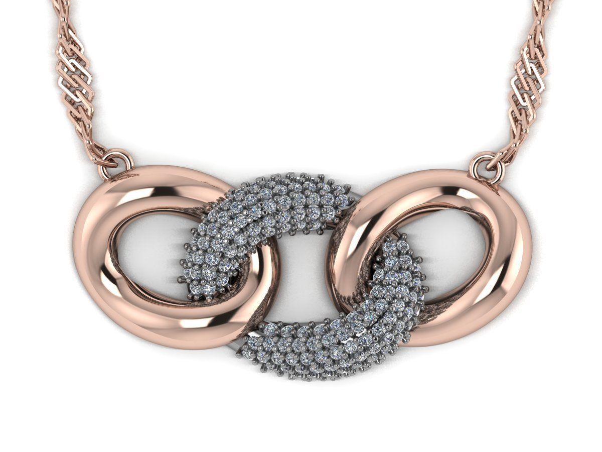 Cuban Chain Pendant 3D print model_4