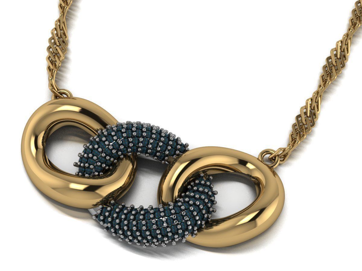 Cuban Chain Pendant 3D print model_5