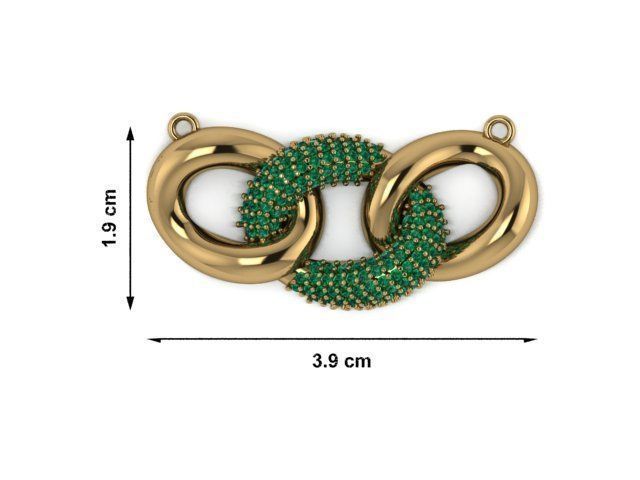 Cuban Chain Pendant 3D print model_6