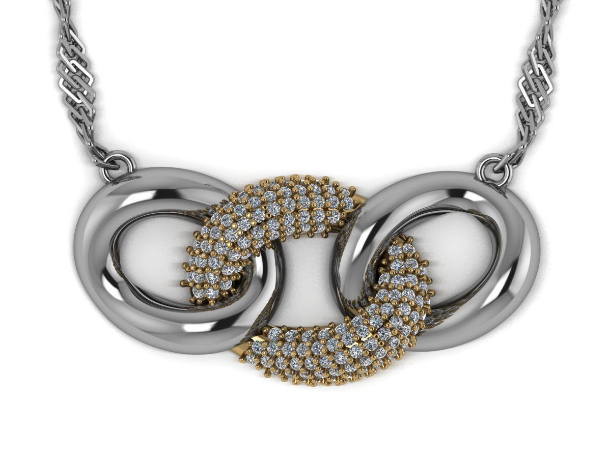 Cuban Chain Pendant 3D print model_3