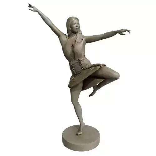 girl dance sculpture