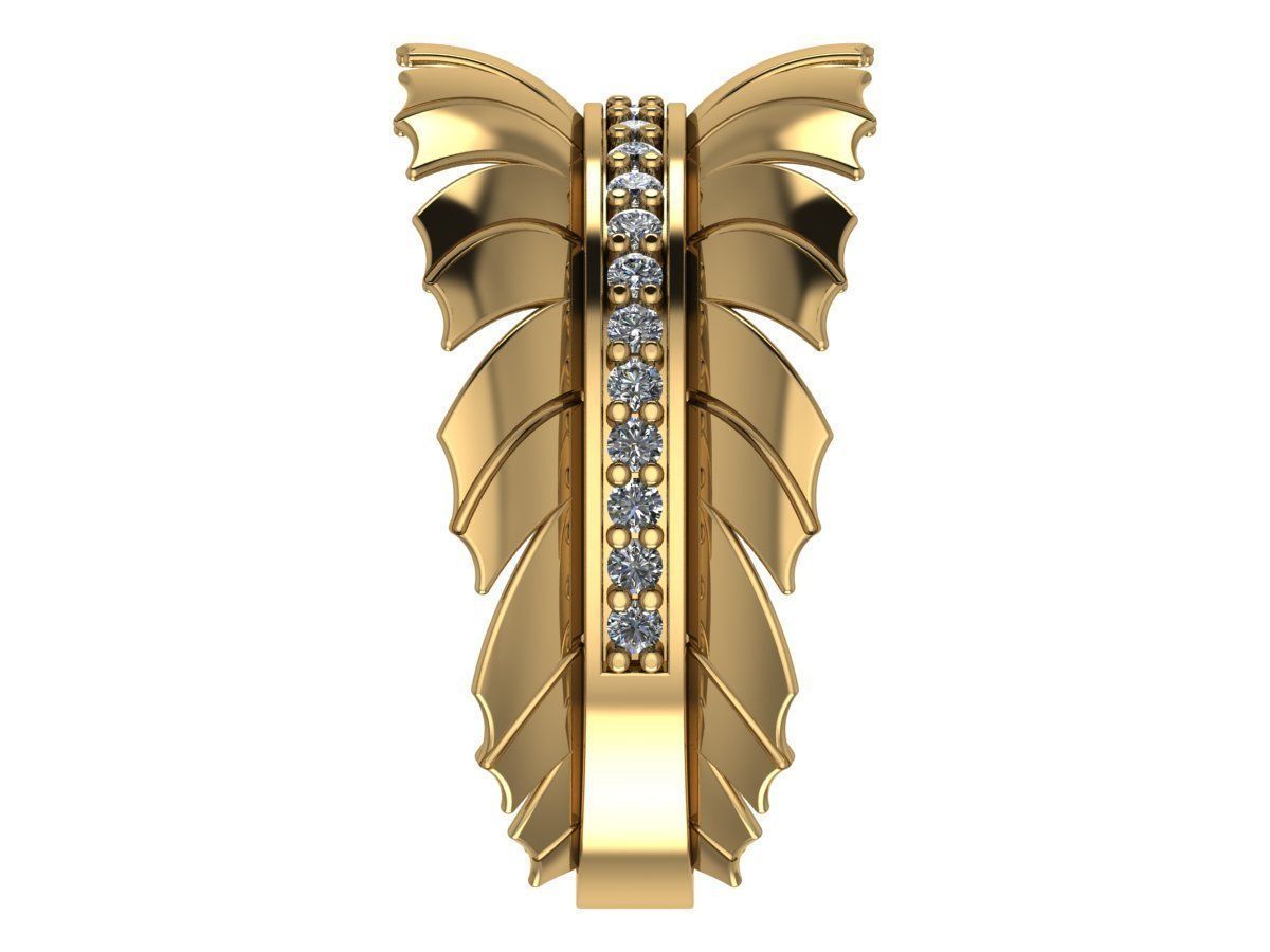 Feather Ring  3D print model_5