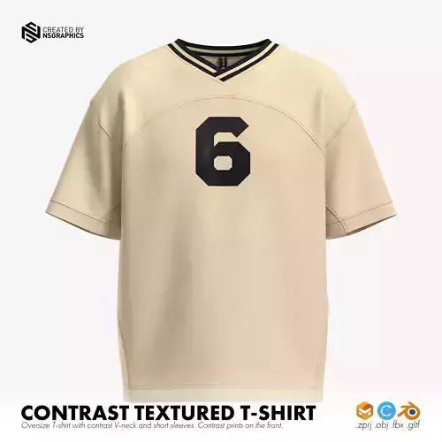 Contrast Textured T-Shirt