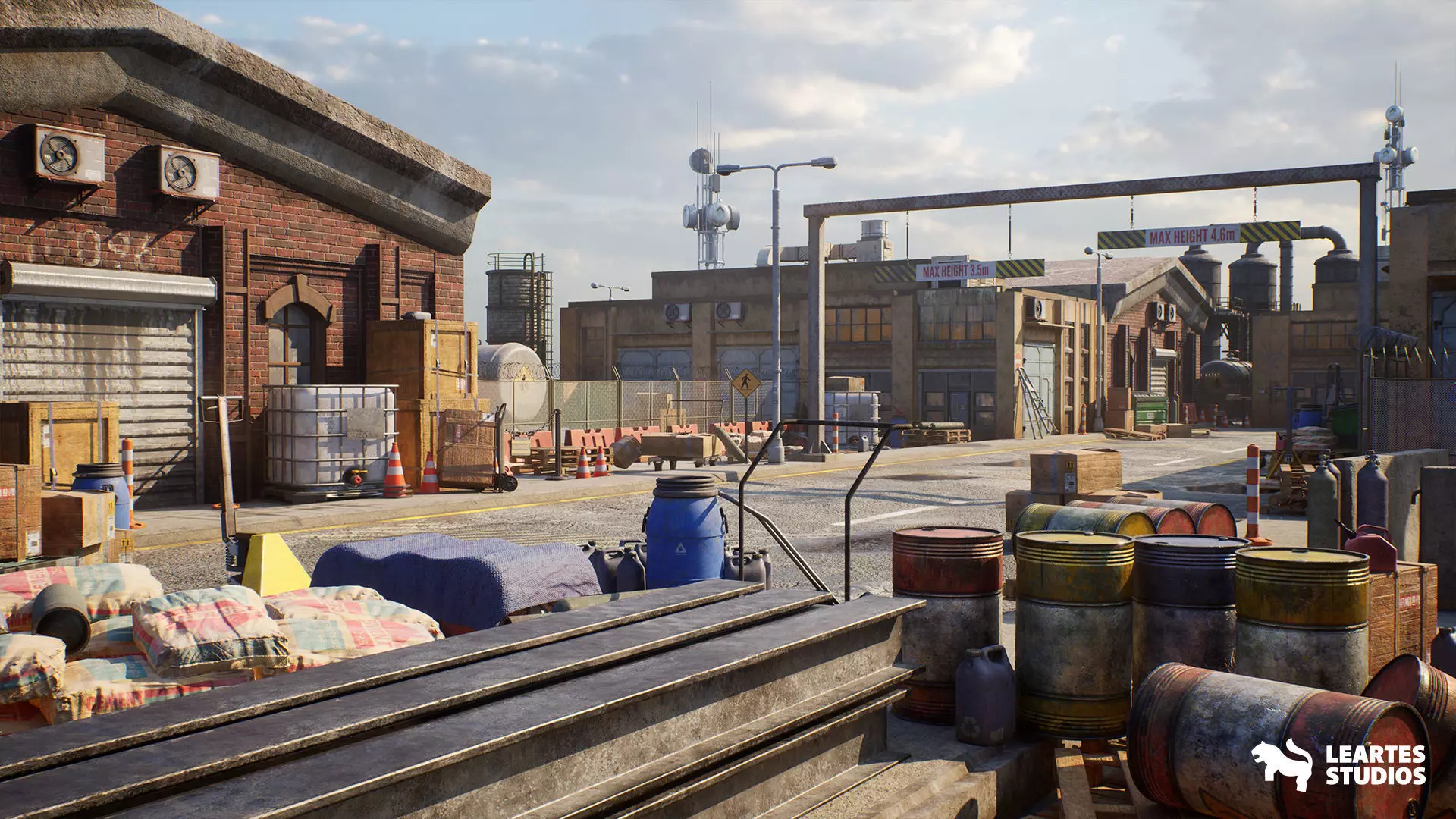 Industrial Harbour Low-poly 3D model_0