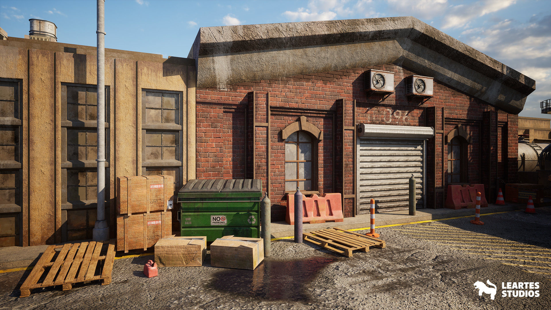 Industrial Harbour Low-poly 3D model_5