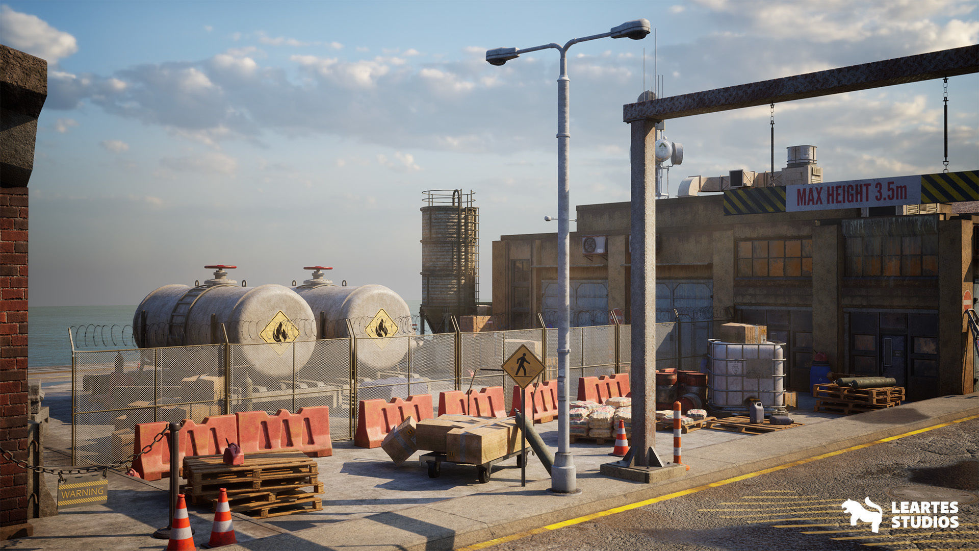 Industrial Harbour Low-poly 3D model_13