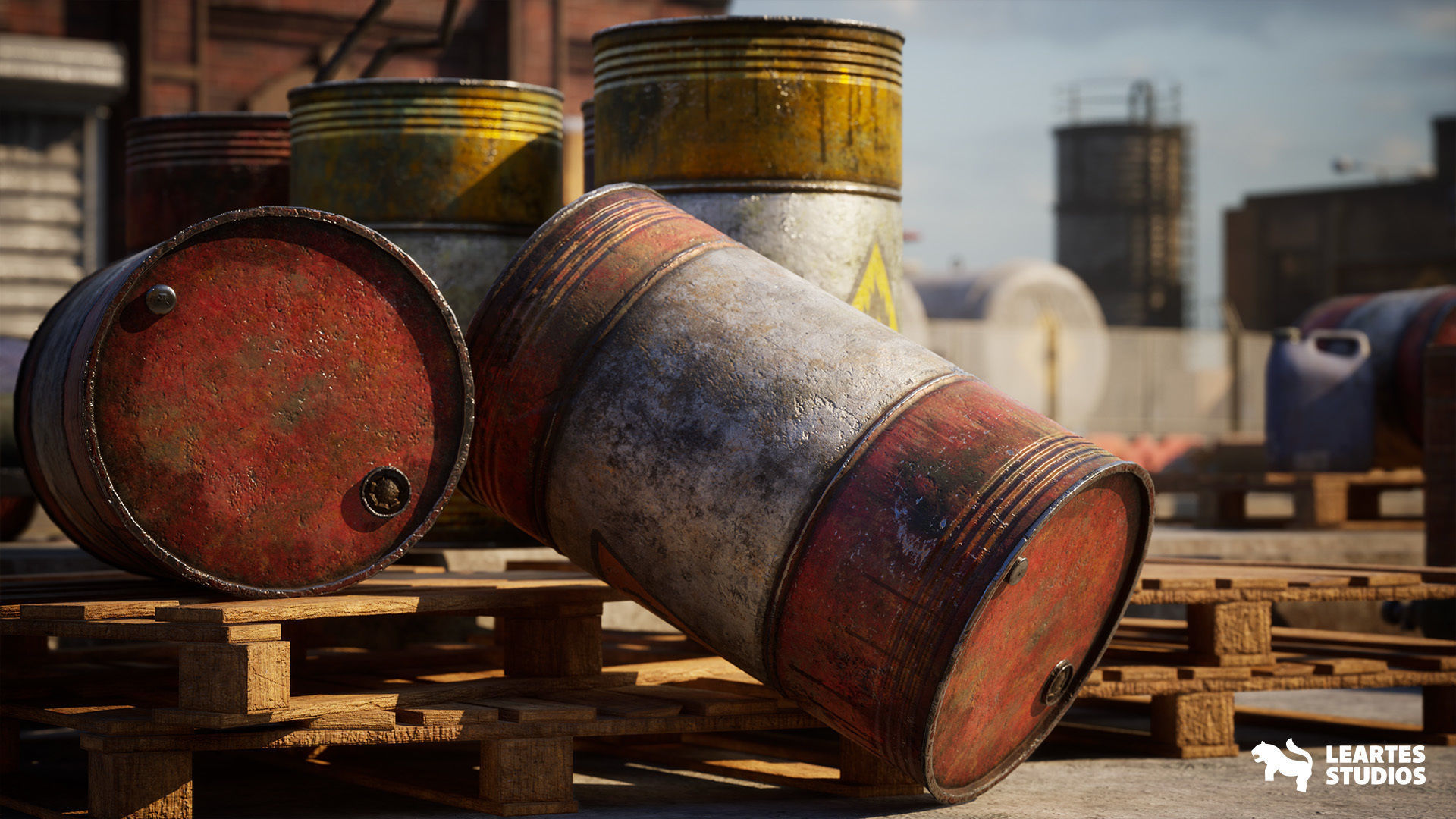 Industrial Harbour Low-poly 3D model_7