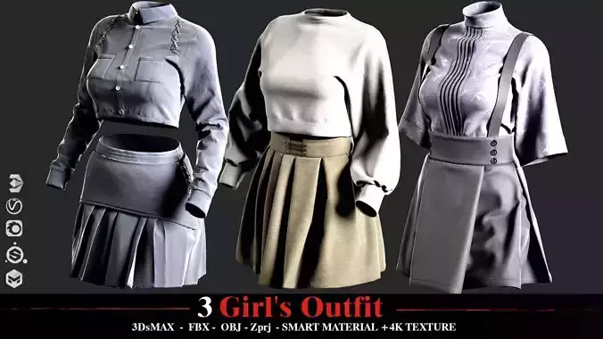 3 Girls Outfits