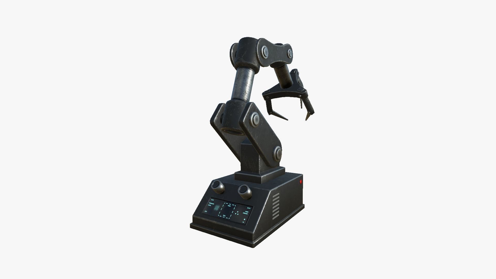 Robotic Hand A06 Black Metal - Machinery Industrial Design Low-poly 3D model_1