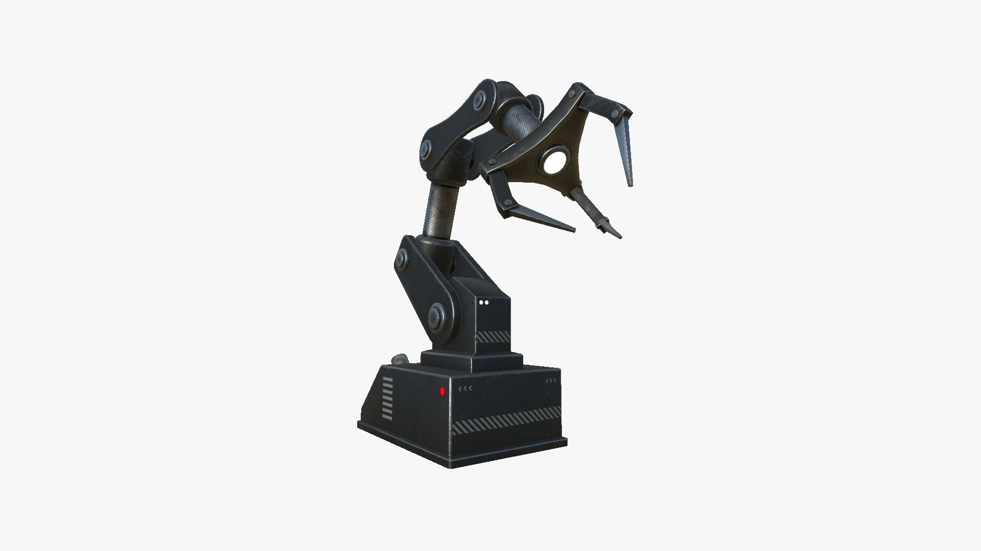 Robotic Hand A06 Black Metal - Machinery Industrial Design Low-poly 3D model_2
