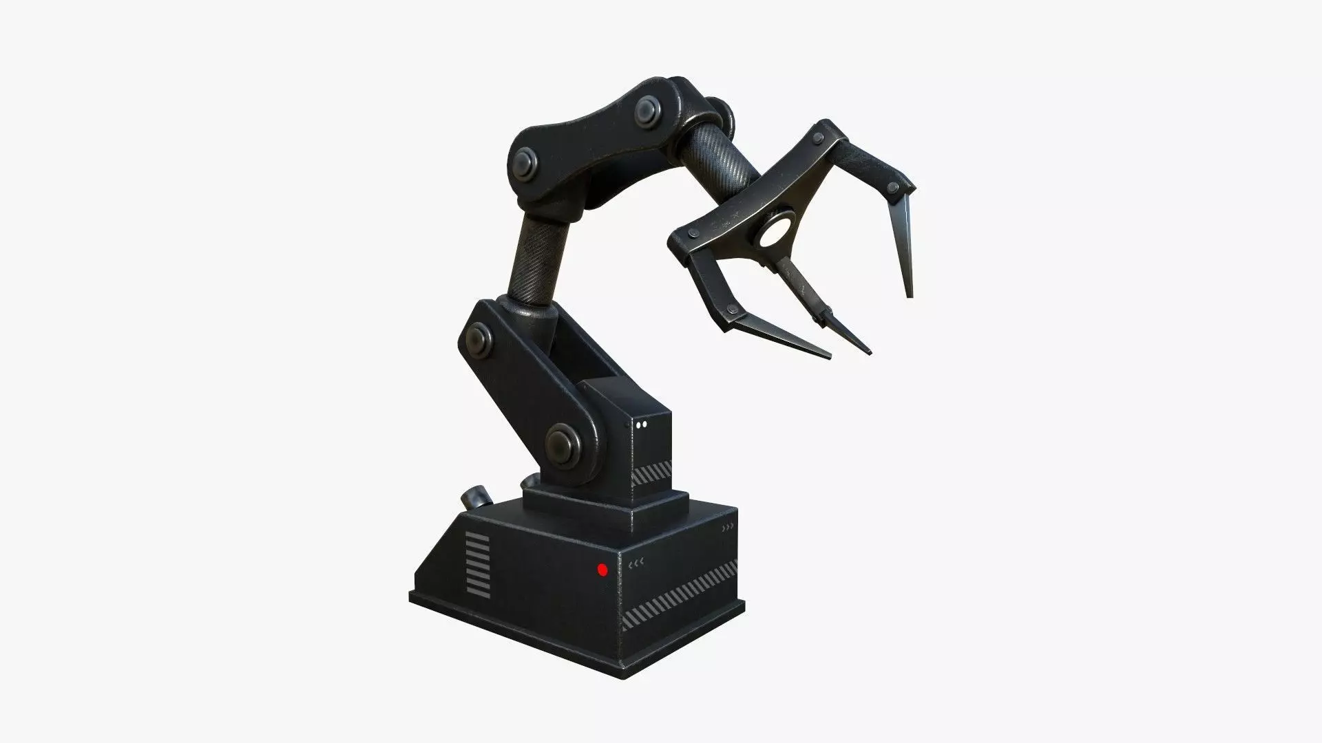 Robotic Hand A06 Black Metal - Machinery Industrial Design Low-poly 3D model_0