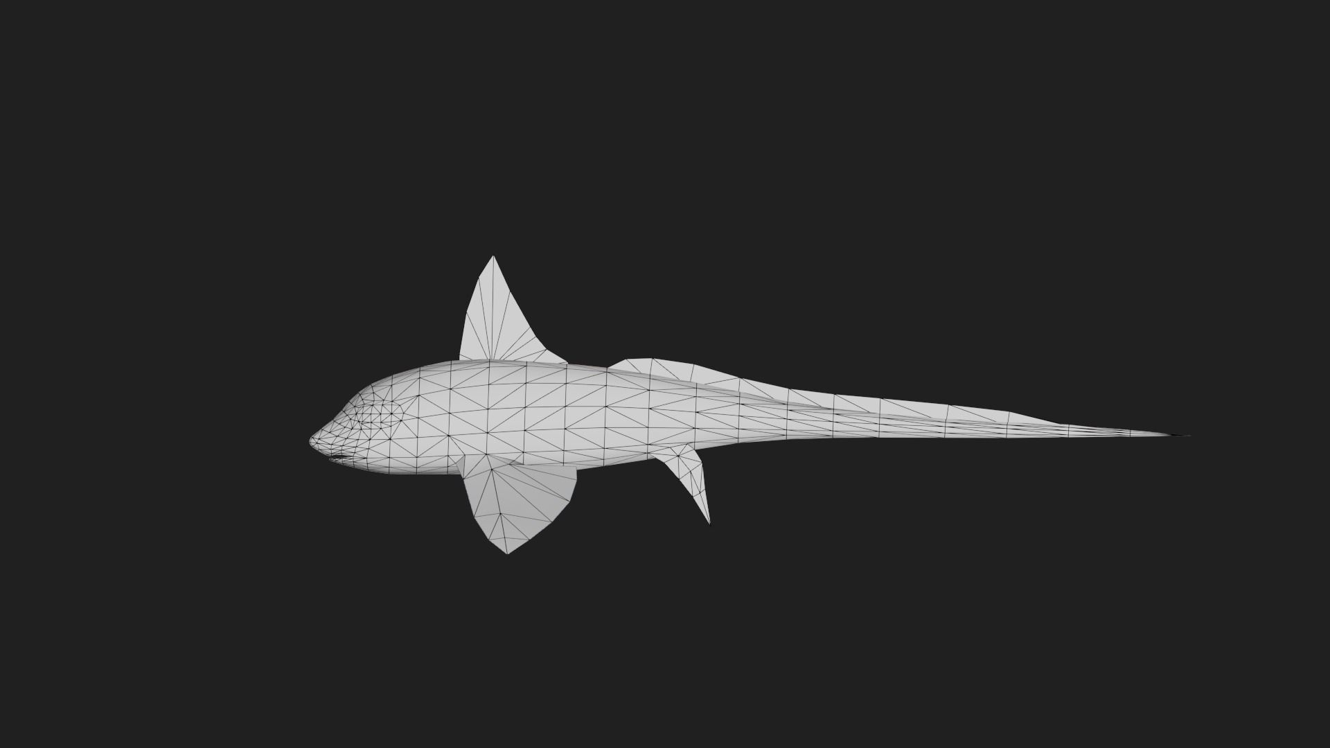 Rabbitfish Low-poly 3D model_1