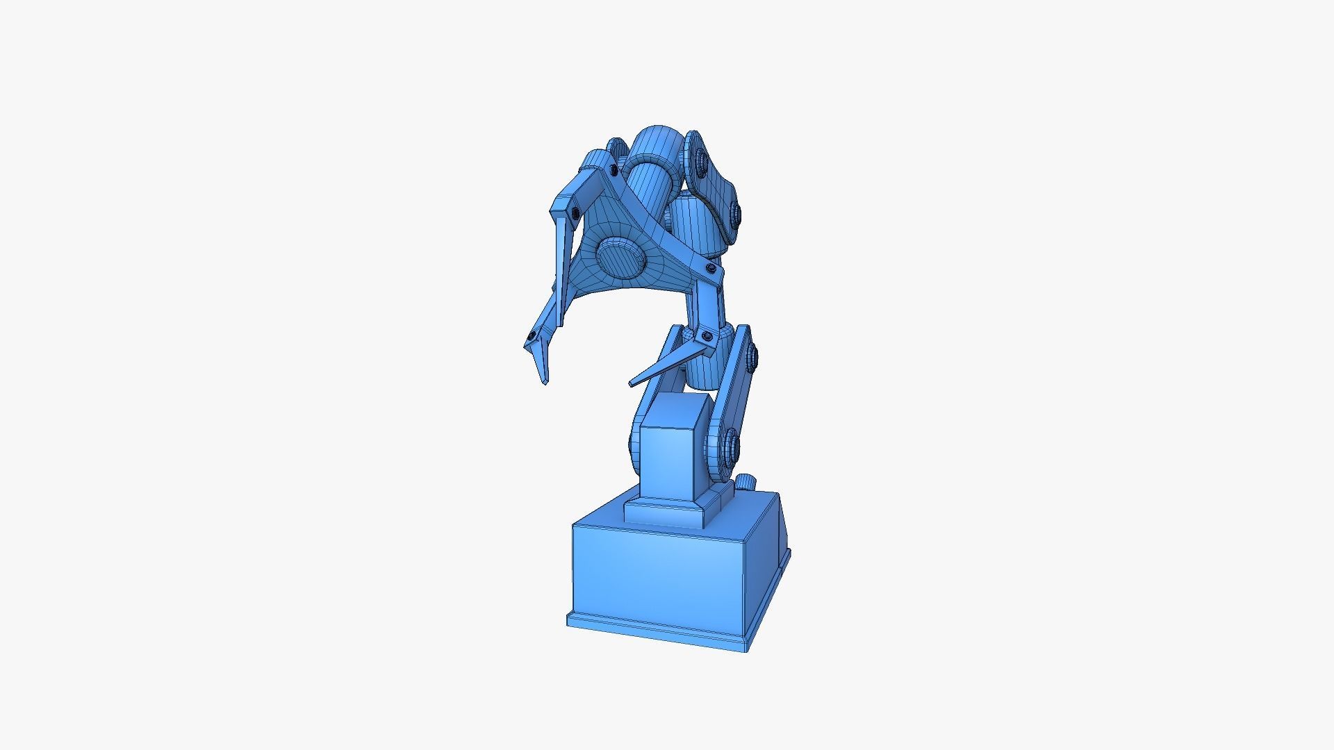 Robotic Hand A07 Bronze - Machinery Industrial Design Low-poly 3D model_22