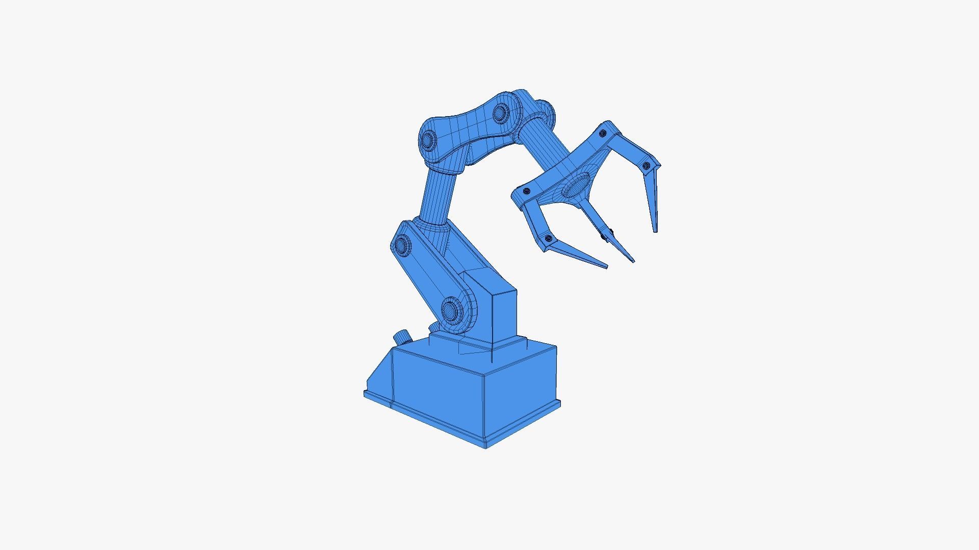 Robotic Hand A07 Bronze - Machinery Industrial Design Low-poly 3D model_17