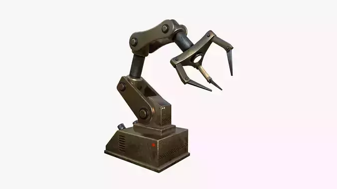 Robotic Hand A07 Bronze - Machinery Industrial Design Low-poly 3D model Robotic Hand A07 Bronze - Machinery Industrial Design Low-poly 3D model